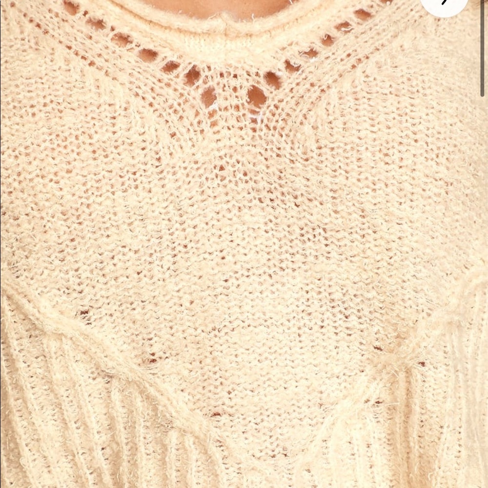 HP๐Free People Seashell Cropped Sweater - Picture 4 of 6
